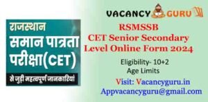 CET Senior Secondary Level Admit Card 2024