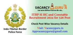 ITBP SI HC and Constable Recruitment 2024 for 526 Post ITBP SI HC and Constable Recruitment 2024 for 526 Post