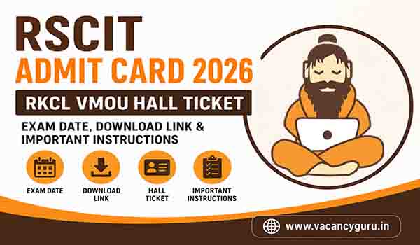 Except Rscit RSCIT Admit Card 2026 Download: RKCL VMOU Hall Ticket For 19 July & 02 ...