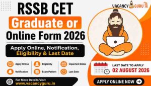 RSSB CET 12th Level Online Form 2026 RSSB CET Graduate Level Online Form 2026